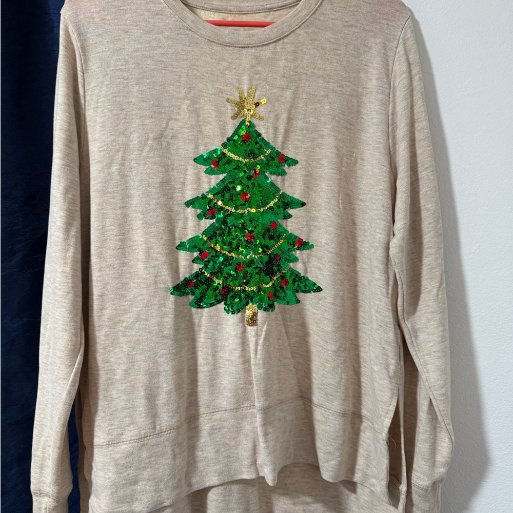 Holiday Time Cream/Peach Sweater-super soft!